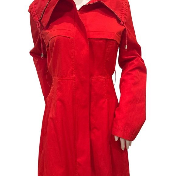 Guess Red Trench Coat M. Vibrant Red - Picture 1 of 8